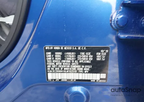 2020 Honda Hr-V Awd Sport из США, поврежденный, VIN 3CZRU6H19LM702518